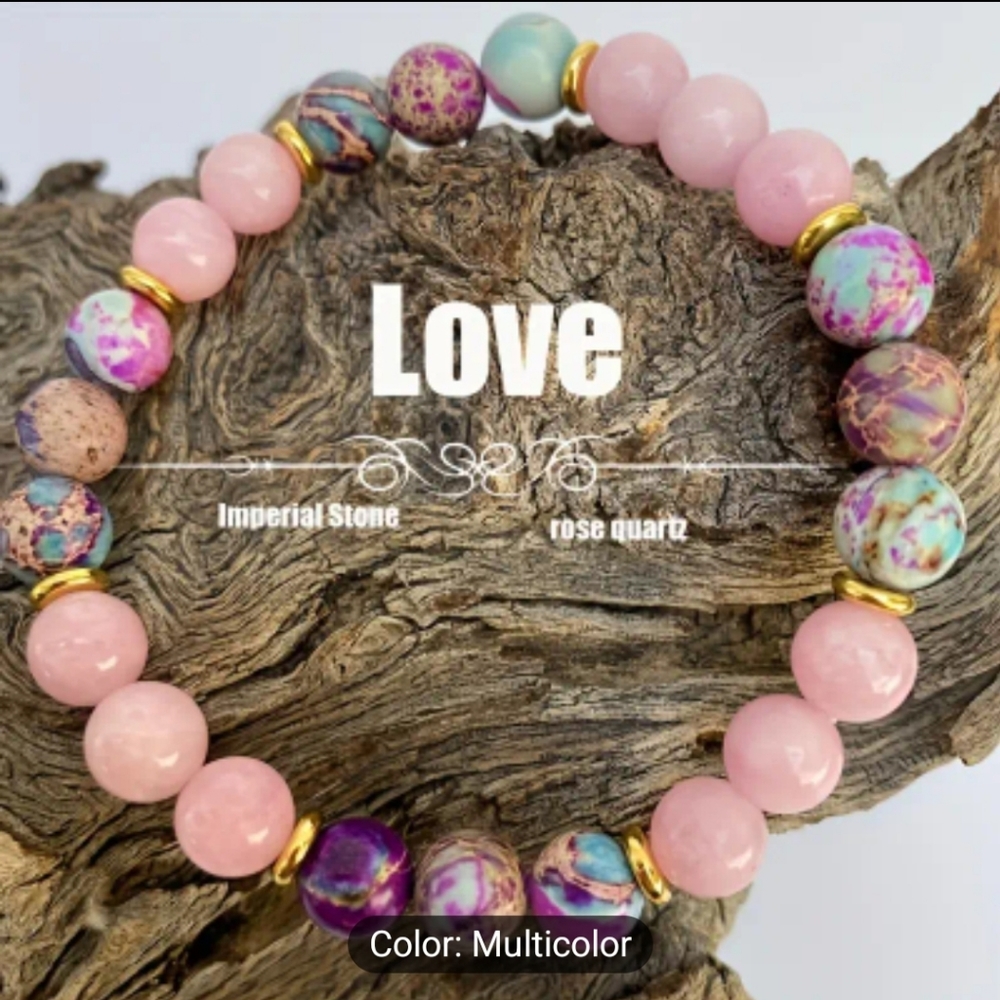 Pink and Multicolor Beaded Bracelet